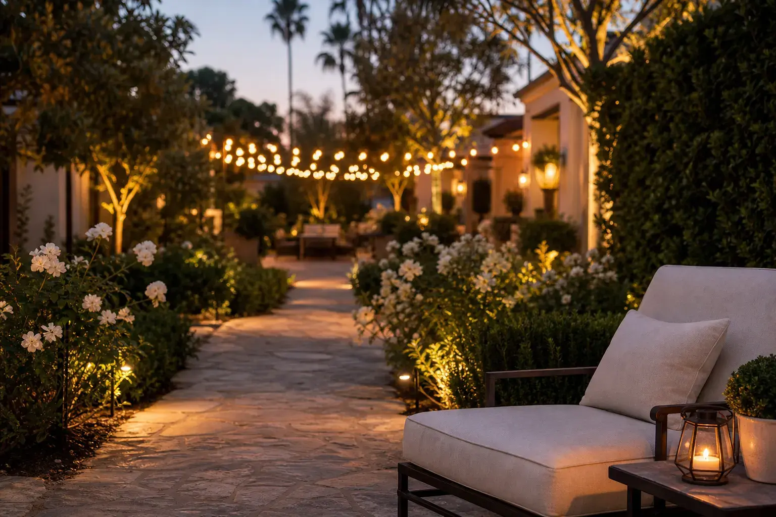 Beverly Hills twilight garden path — breast augmentation recovery mood Beverly Hills twilight garden path — breast augmentation recovery mood | SurgiSculpt®