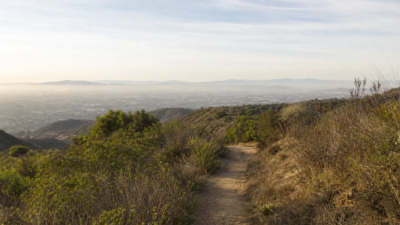 Verdugo foothills trail above Burbank in morning light — HD lipo patient lifestyle | SurgiSculpt®
