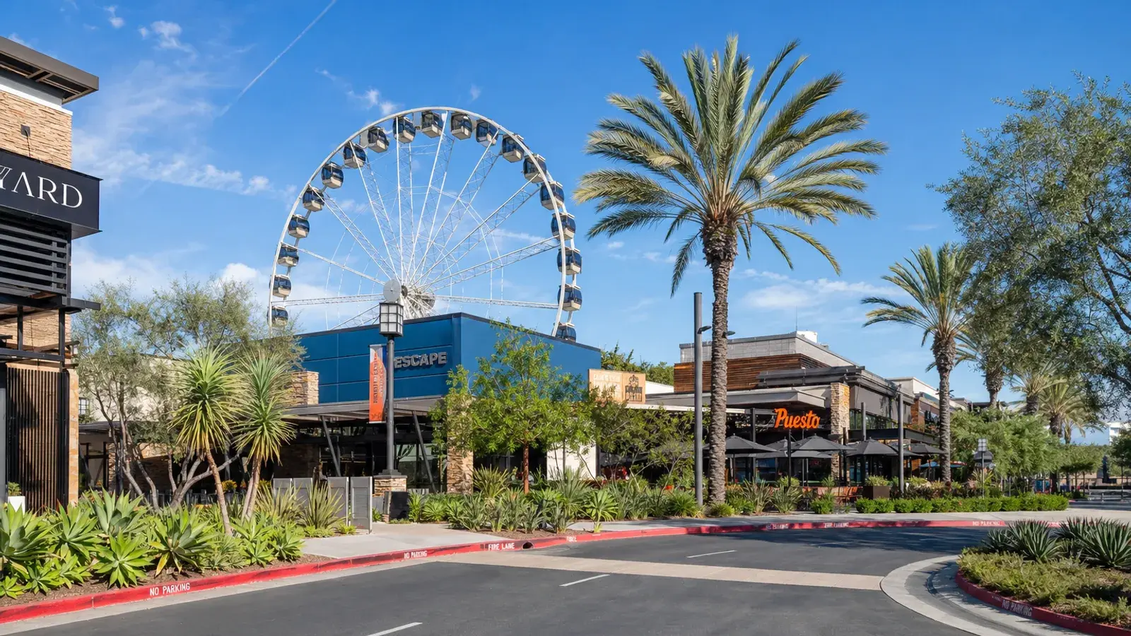 Irvine Spectrum outdoor retail exteriors in afternoon sun — BBL lifestyle | SurgiSculpt®