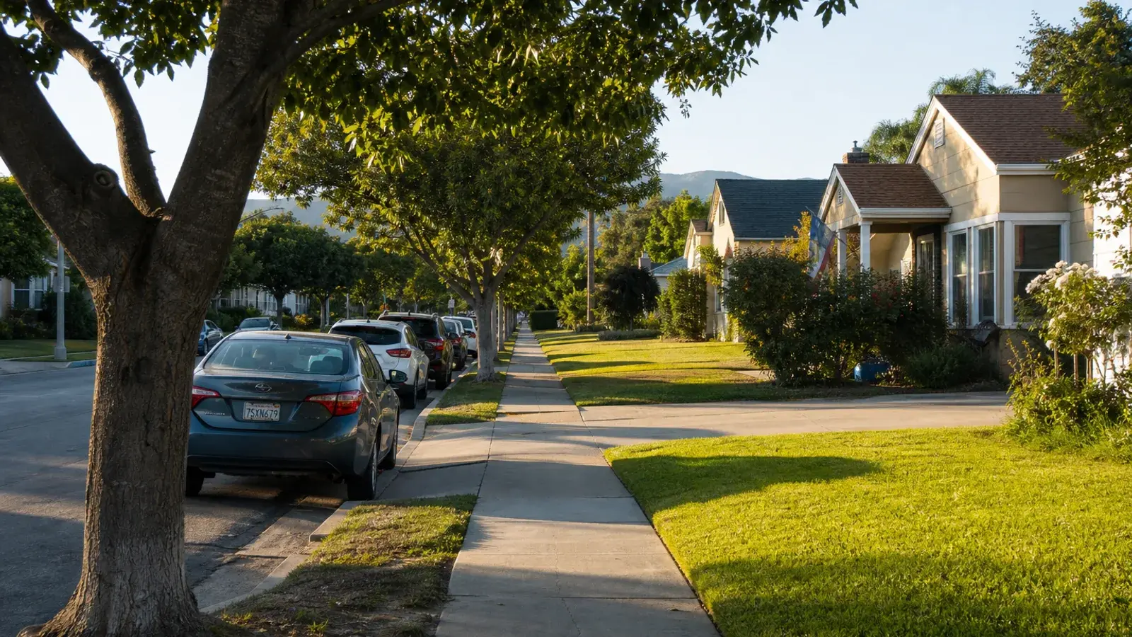 Quiet Burbank family neighborhood street morning — tummy tuck recovery mood Quiet Burbank family neighborhood street morning — tummy tuck recovery mood | SurgiSculpt®