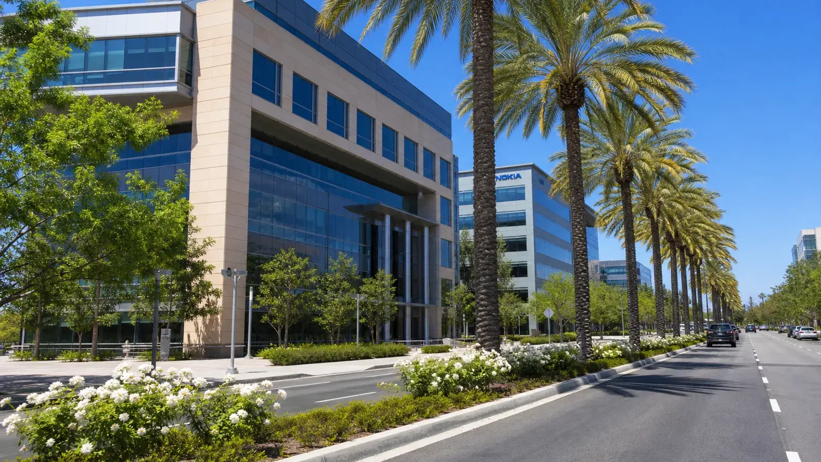 Modern Irvine office-park exteriors and palm boulevard — discreet gynecomastia logistics Modern Irvine office-park exteriors and palm boulevard — discreet gynecomastia logistics | SurgiSculpt®