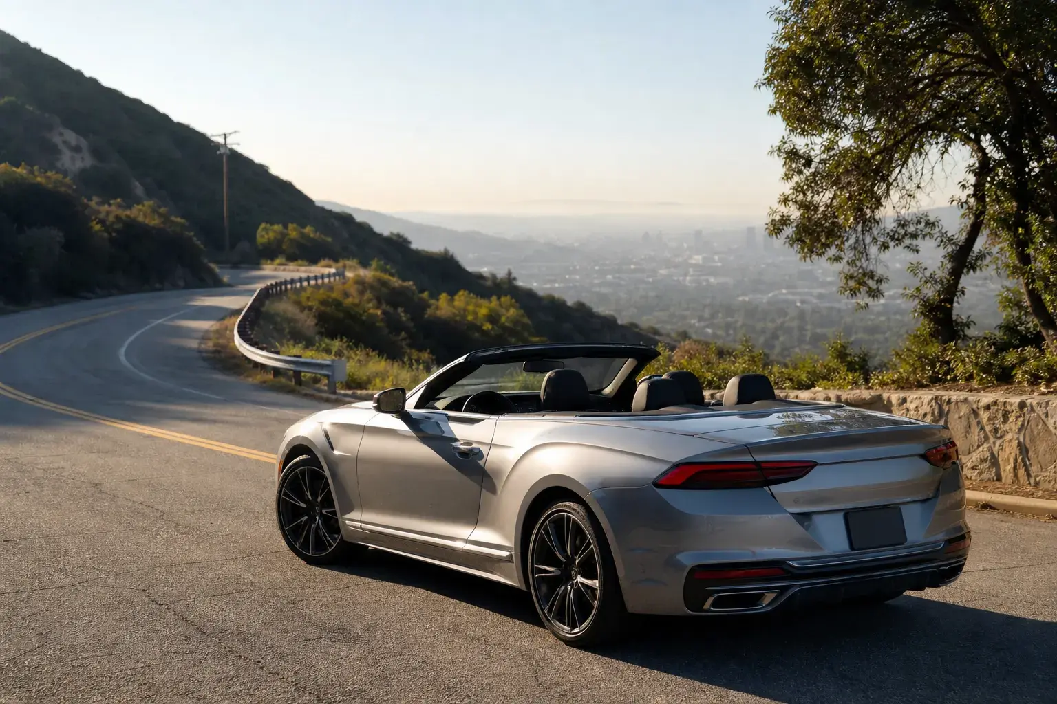 Quiet Los Angeles canyon road at morning — gynecomastia lifestyle context Quiet Los Angeles canyon road at morning — gynecomastia lifestyle context | SurgiSculpt®