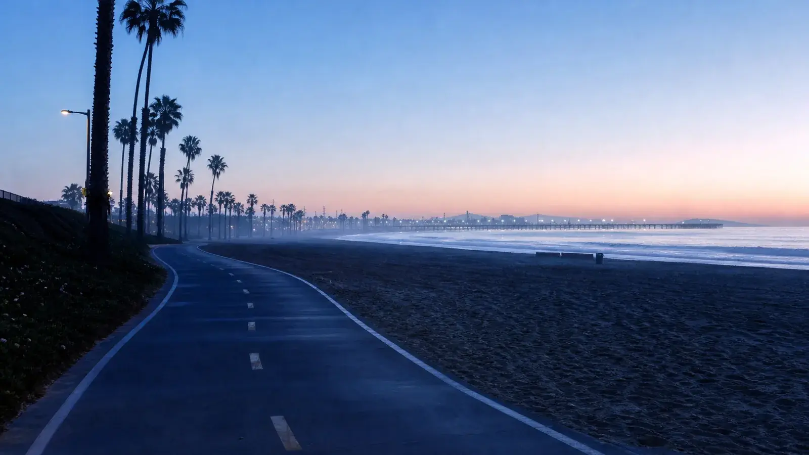 Long Beach beach path at dawn — gynecomastia lifestyle fitness context Long Beach beach path at dawn — gynecomastia lifestyle fitness context | SurgiSculpt®