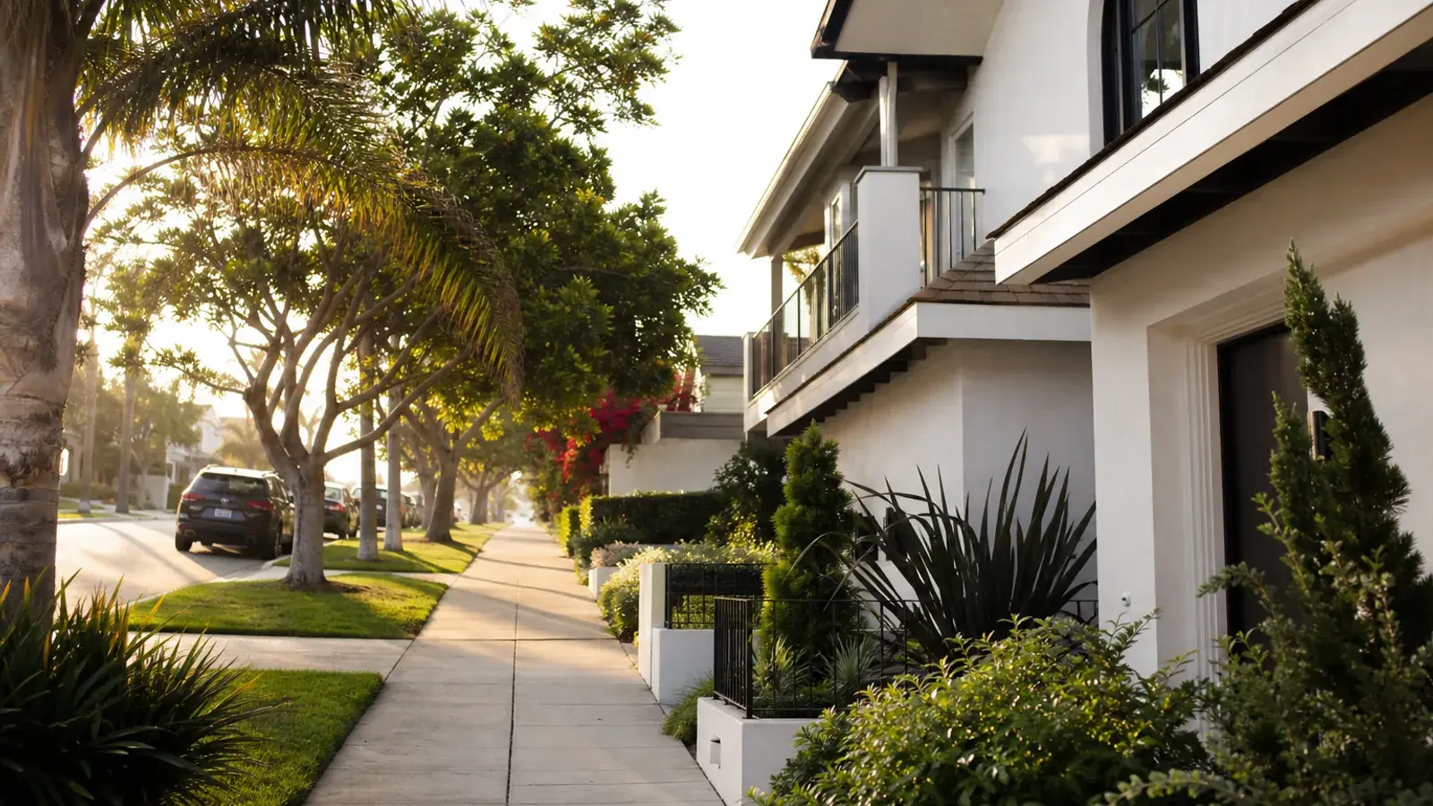 Quiet Long Beach coastal residential street — tummy tuck recovery mood Quiet Long Beach coastal residential street — tummy tuck recovery mood | SurgiSculpt®