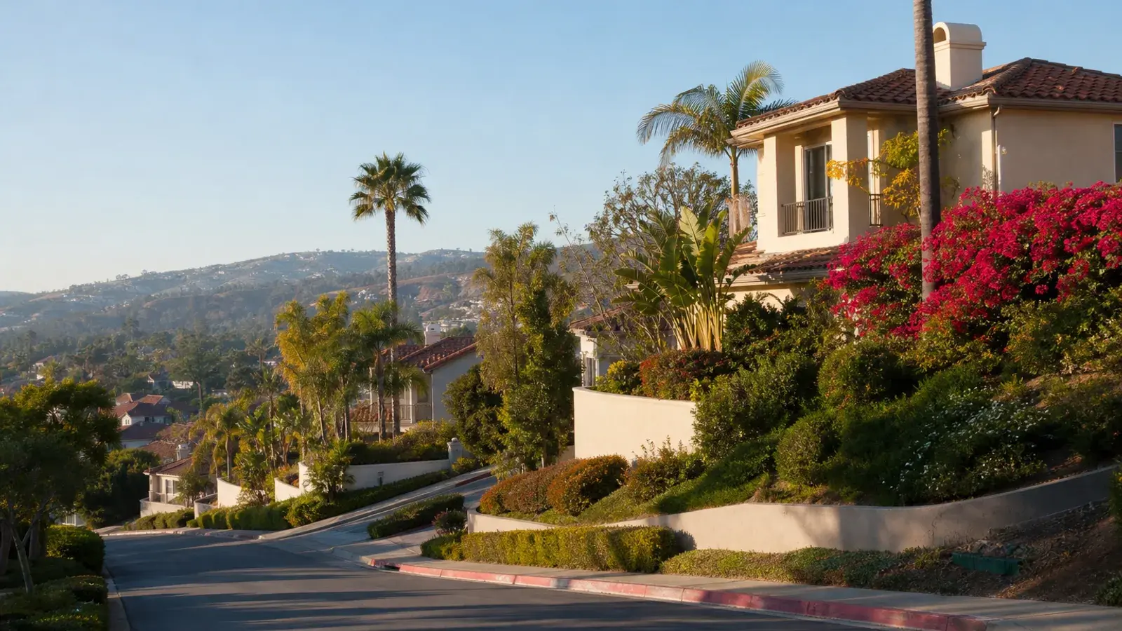 Quiet Laguna Niguel Mediterranean hillside street morning light — HD lipo lifestyle Quiet Laguna Niguel Mediterranean hillside street morning light — HD lipo lifestyle | SurgiSculpt®