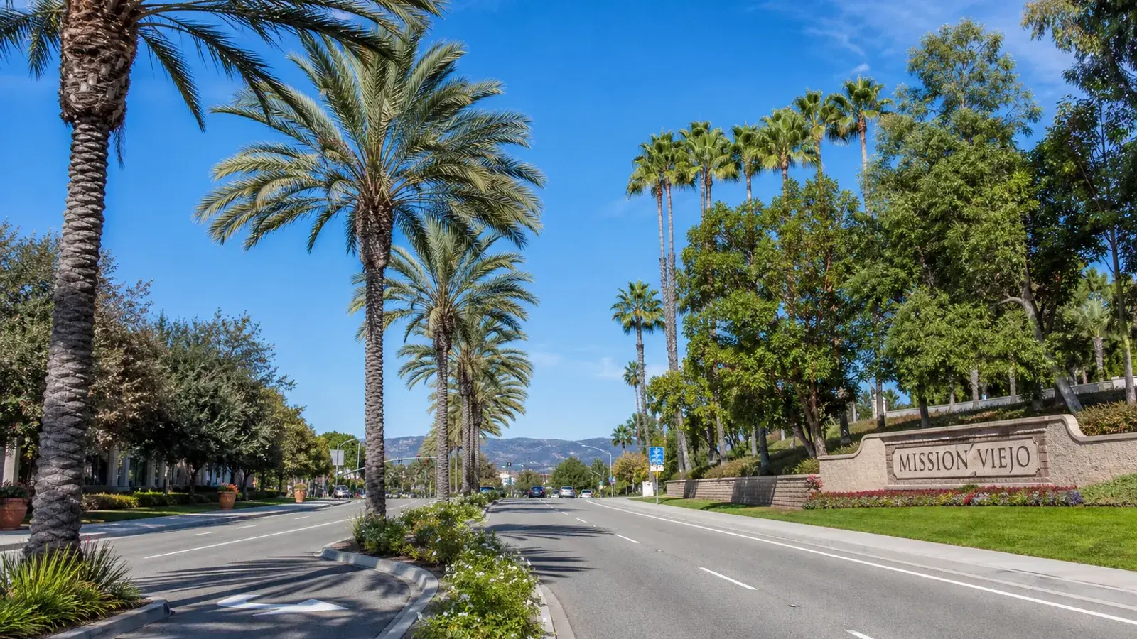 Landscaped Mission Viejo boulevard with palms and greenery — breast augmentation context Landscaped Mission Viejo boulevard with palms and greenery — breast augmentation context | SurgiSculpt®