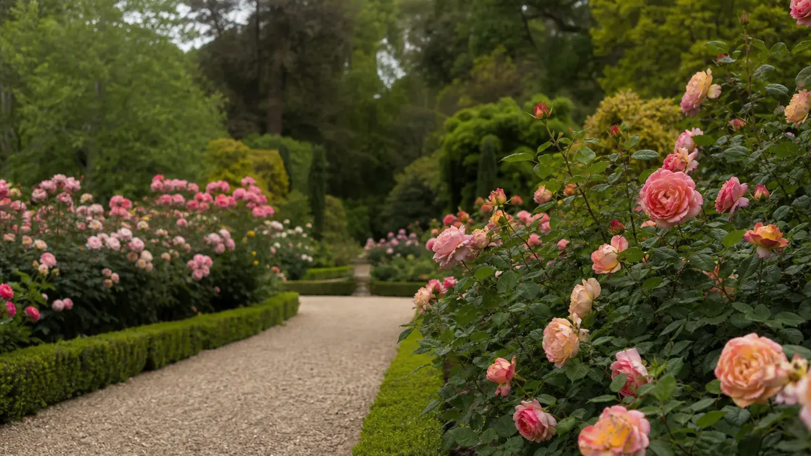 Elegant outdoor garden path with roses and soft daylight in Pasadena Elegant outdoor garden path with roses and soft daylight in Pasadena | SurgiSculpt®