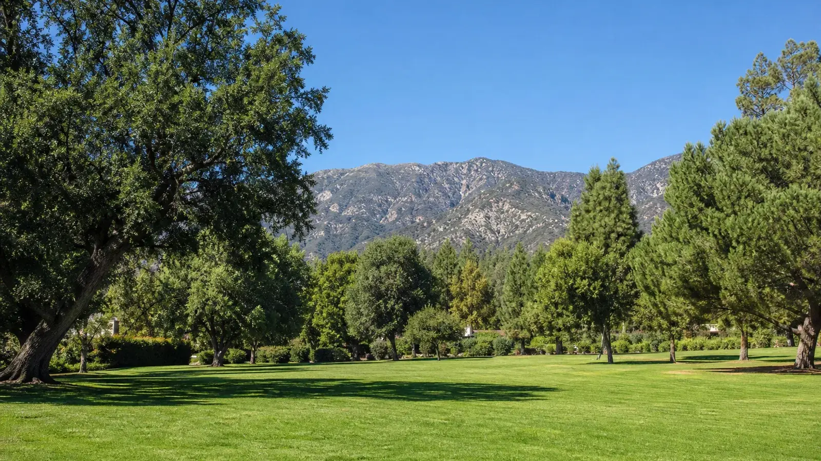Neighborhood park lawn with San Gabriel foothills backdrop in Pasadena Neighborhood park lawn with San Gabriel foothills backdrop in Pasadena | SurgiSculpt®