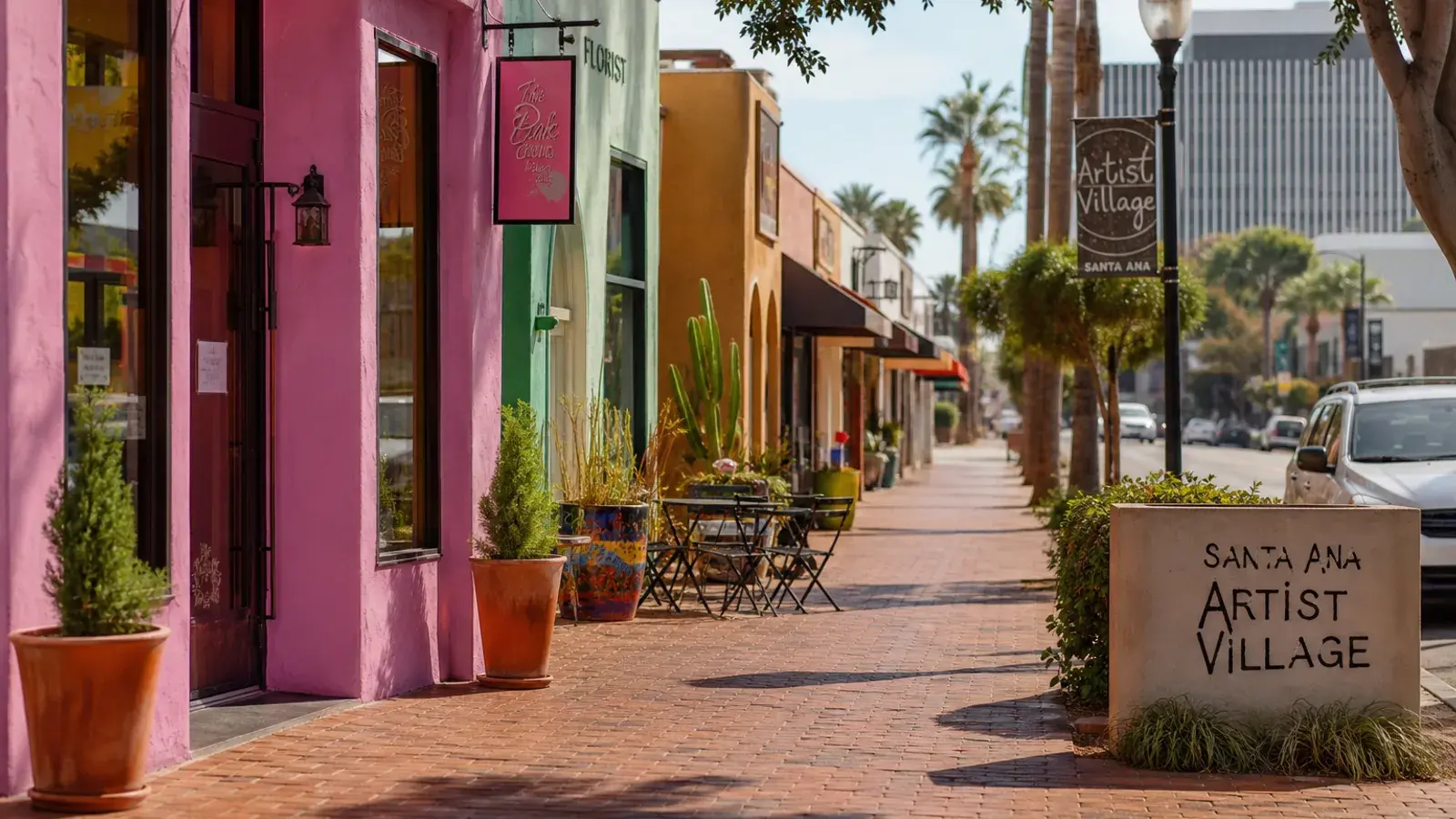 Santa Ana Artist Village downtown streetscape in soft morning light — HD lipo lifestyle Santa Ana Artist Village downtown streetscape in soft morning light — HD lipo lifestyle | SurgiSculpt®